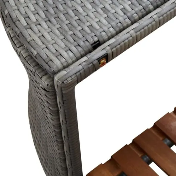 Spa & Udendørsbad^Polyrattan spa-omkrans 268x268x55 cm - Elegant og slidstærk | Farve: Grå