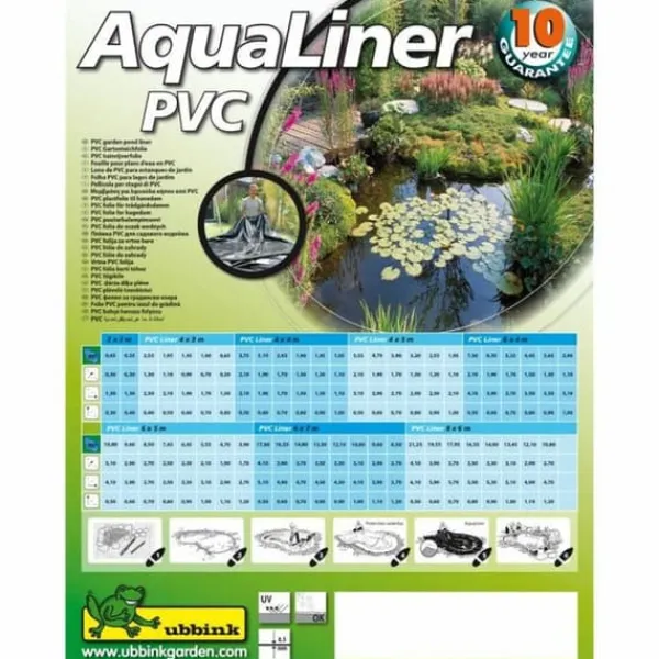 New Pond Liner Ubbink AquaLiner PVC 0,5 mm 2 x 3 m Springvand & Damme