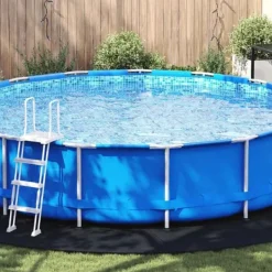 Pool- & Spatilbehør^Pool Bundark Ø 610 cm - Slidstærkt Polyester geotekstil | Farve: Sort