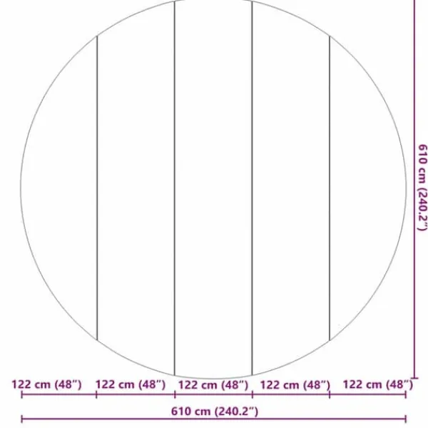 Pool- & Spatilbehør^Pool Bundark Ø 610 cm - Slidstærkt Polyester geotekstil | Farve: Sort