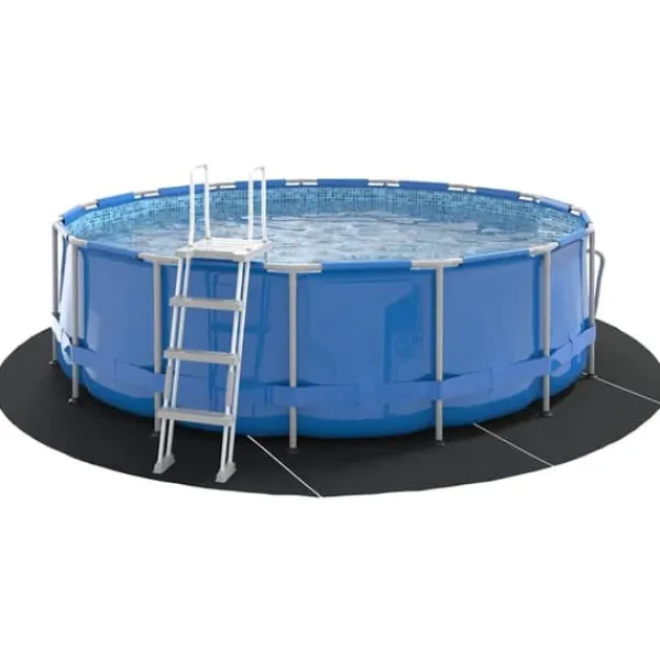 Pool- & Spatilbehør^Pool Bundark i Polyester Geotekstil Ø 428 cm | Farve: Sort