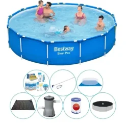 Bestway Pooler^Pool bundt - Steel Pro rektangulært 396x84 cm