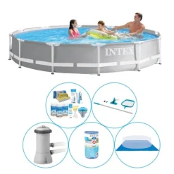 Sale Pool combo tilbud - 6 stk - Intex Prisme Ramme Rund 366x76 cm Pooler