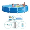 Pooler^Pool combo tilbud - 6 stk - Intex Metalramme Rund 366x76 cm