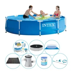 Discount Pool Comfort Pakke - Intex Metalramme Rund 305x76 cm Pooler