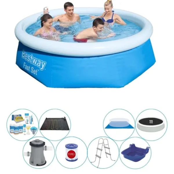 Sale Pool kombi tilbud - Fast Set Rund 244x66 cm Pooler