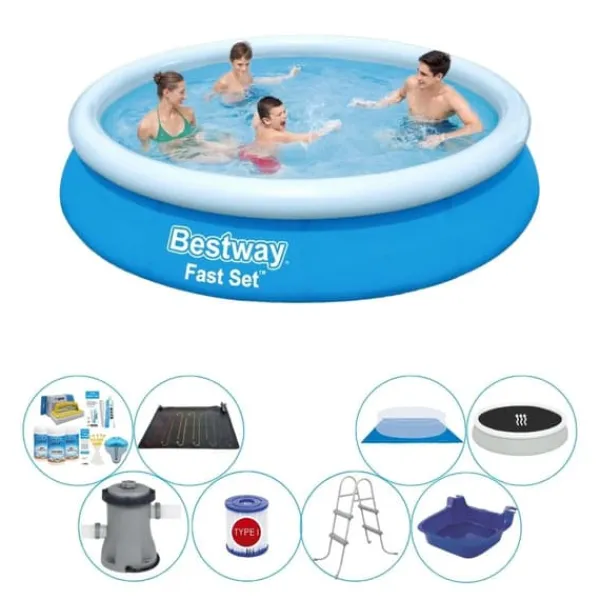 Sale Pool kombi tilbud - Fast Set Rundt 366x76 cm Pooler
