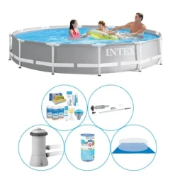 Pooler^Pool med tilbehør - 6 stk - Intex Easy Set Rund 366x76 cm