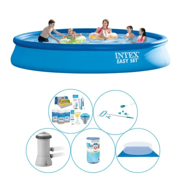 Hot Pool med tilbehør - 6 stk - Intex Easy Set Rund 457x84 cm Pooler