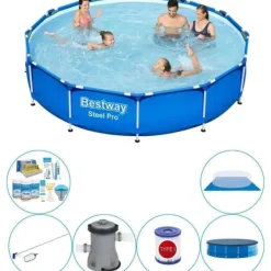 New Pool plus tilbehør - Steel Pro Rektangulær 366x76 cm Pooler