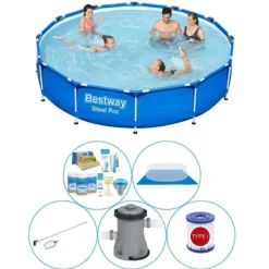 New Pool plus tilbehør - Steel Pro 366x76 cm Pooler