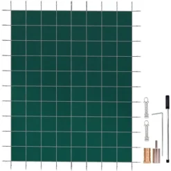 Clearance Pool sikkerhedsafdækning 18x36FT rektangulær til indendørs swimmingpool. Robust grønt net for vinterbeskyttelse og sikkerhed. Pool- & Spatilbehør