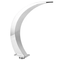 Online Pool Waterfall Fountain G1 Invändig gänga 304 Rostfritt stål Rund Böjd Design Utomhuspool Fontän för Lekplats Springvand & Damme