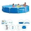 Clearance Poolbundt - Intex Metalramme Rund 366x76 cm Pooler