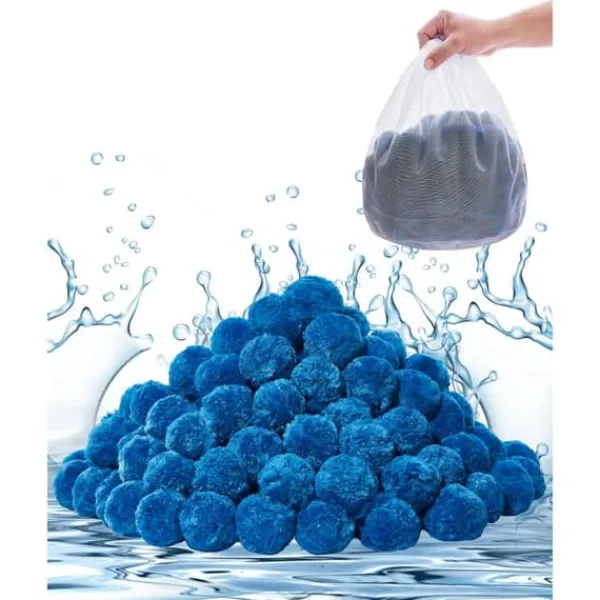 Discount Poolfilterbolde, til Sandfilterpump Swimming Pool, 1,5 lbs, Genanvendelig, Blå Pool- & Spatilbehør