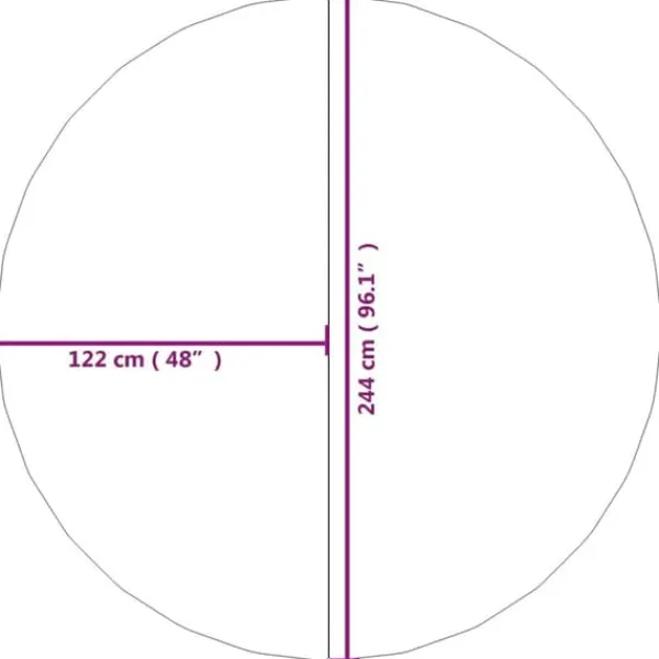 Pool- & Spatilbehør^Poolovertræk - Living poolunderlag Ø244 cm polyester-geotekstil lysegrå