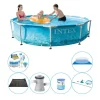 Pooler^Poolpakke - 7 stk - Intex Metalramme Rund Strand 305x76 cm
