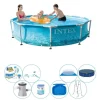 Discount Poolpakke alt i 1 - Intex Metalramme Rund Strand 305x76 cm Pooler