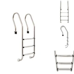 Pool- & Spatilbehør^Poolstiger - Living poolstige 3 trin rustfrit stål 304 120 cm