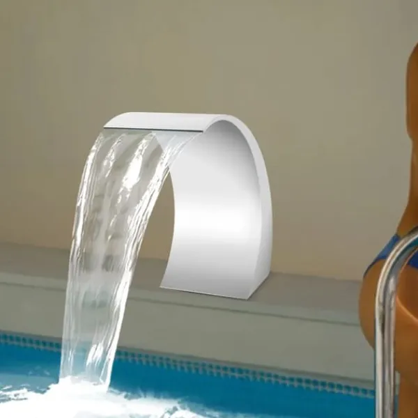 Clearance Poolvandfald - Vandfaldsblad - Metal - Kaskadeffekt - Til Swimmingpool - Sølv Springvand & Damme