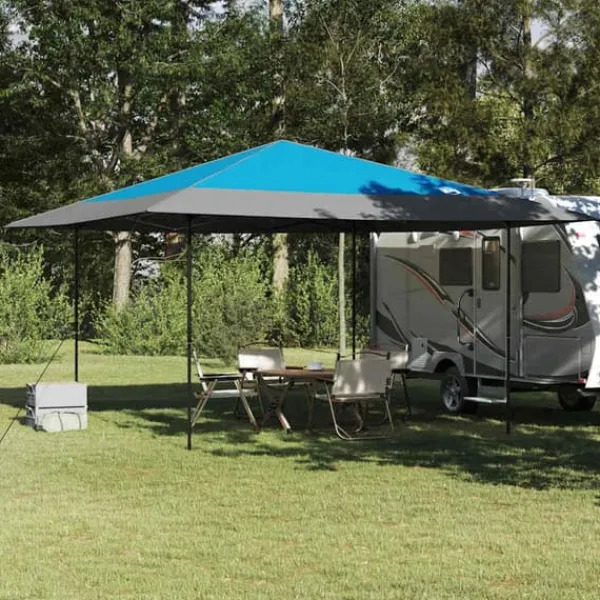 Telte & Lysthuse^Pop-up canopy telt - Rummeligt udendørs skyggetelt | Farve: Blå | Størrelse: 400x400 cm