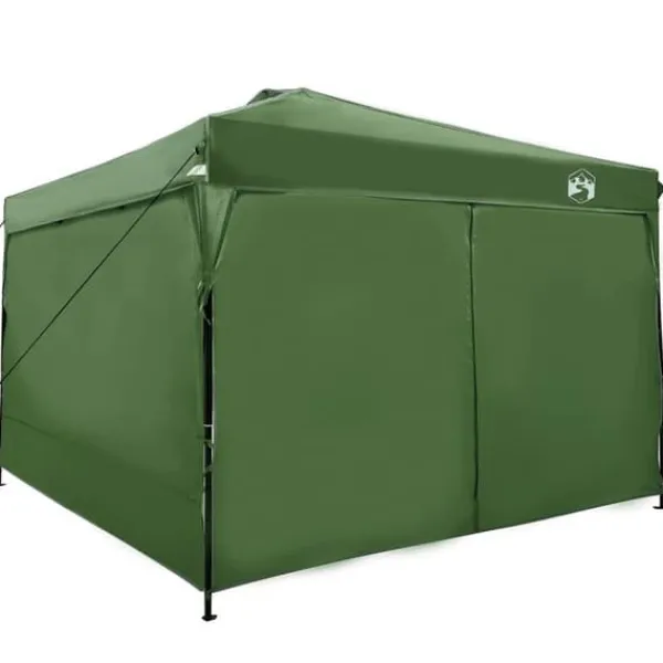 Outlet Pop-up canopy telt 300 x 300 cm - Slidstærkt stof | Farve: Grøn Telte & Lysthuse