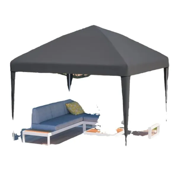 Sale Pop-up Pavillon, Højdejusterbar, Inkluderer Sandposer og Bærepose,3x3M Sort Telte & Lysthuse