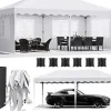 Telte & Lysthuse^Pop-up pavillon 3x6 m - Havepavillon - One-Push hurtig opsætning - Fire sidevægge - Vandtæt HDPE, PU-belagt - Aluminiumramme - Hvid