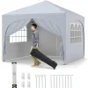 Outlet Pop-up telttag, 10x10x8,7-9,4 ft, hvid Telte & Lysthuse