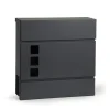 Outlet Postkasse 37 x 37 x 10 cm - Galvaniseret stål - Antracit Postkasser & Brevindkast