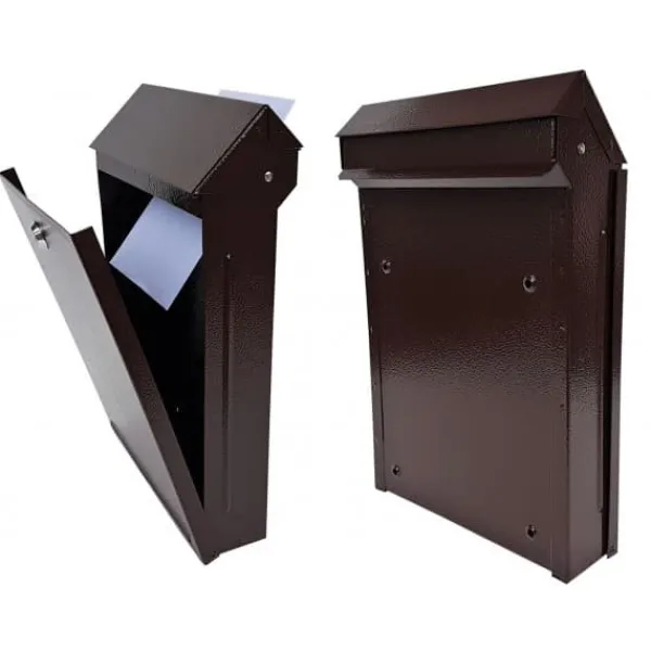 Postkasser & Brevindkast^POSTKASSE A-4P BRUN - SKL A4P 557