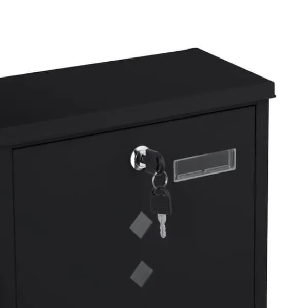 Postkasser & Brevindkast^Postkasse med avisholder, 38x31x13 cm, metal