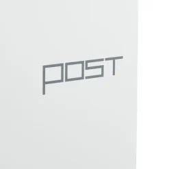Postkasser & Brevindkast^Postkasse med avisholder, 38x37x12 cm, Metal