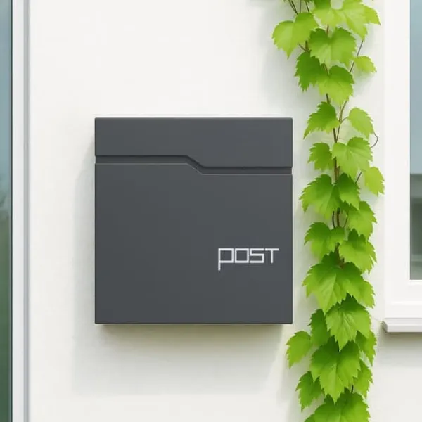Discount Postkasse med avisholder, 38x37x12 cm, Metal Postkasser & Brevindkast