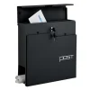 Best Postkasse med avisholder, 38x37x12 cm, metal Postkasser & Brevindkast