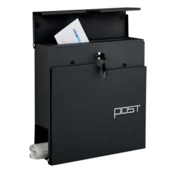 Best Postkasse med avisholder, 38x37x12 cm, metal Postkasser & Brevindkast