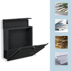 Best Postkasse med avisholder, 38x37x12 cm, metal Postkasser & Brevindkast