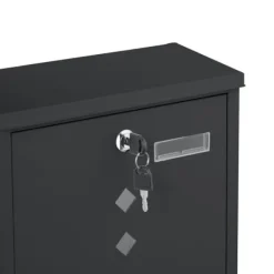 Postkasser & Brevindkast^Postkasse med avisholder, 38x31x13 cm, metal