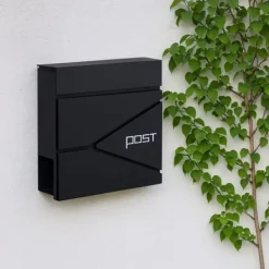 Outlet Postkasse med avisindkast, 38x37x12 cm, metal Postkasser & Brevindkast