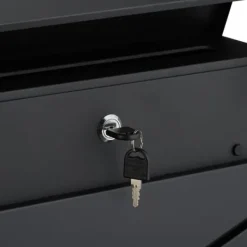 Outlet Postkasse med avisindkast, 38x37x12 cm, metal Postkasser & Brevindkast