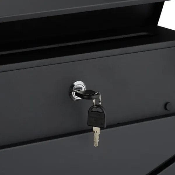 Outlet Postkasse med avisindkast, 38x37x12 cm, metal Postkasser & Brevindkast