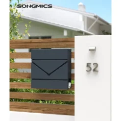 Clearance Postkasse med avisrum, 37 x 10,5 x 37 cm Postkasser & Brevindkast