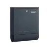 Outlet Postkasse med avisrum og navneskilt, antracit, 35 x 12 x 42,5 cm Postkasser & Brevindkast