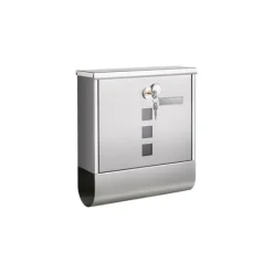 Postkasser & Brevindkast^Postkasse med kobberlåsecylinder sølv