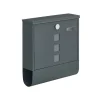 Best Postkasse med lås og avisrum, antracit, 11 x 37 x 37 cm Postkasser & Brevindkast