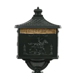 Online Postkasse med piedestal aluminium vintagestil rustbestandig grøn - Postkasse Med Piedestal - Postkasser Med Piedestaler - Home & Living Postkasser & Brevindkast