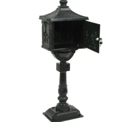 Online Postkasse med piedestal aluminium vintagestil rustbestandig grøn - Postkasse Med Piedestal - Postkasser Med Piedestaler - Home & Living Postkasser & Brevindkast