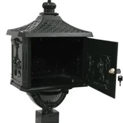 Online Postkasse med piedestal aluminium vintagestil rustbestandig grøn - Postkasse Med Piedestal - Postkasser Med Piedestaler - Home & Living Postkasser & Brevindkast