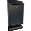 Postkasser & Brevindkast^Postkasse med rør A-4T sort - SKL A4T 489