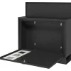 Postkasse, Metal, 36,5x11,5x29 cm, Sort Postkasser & Brevindkast